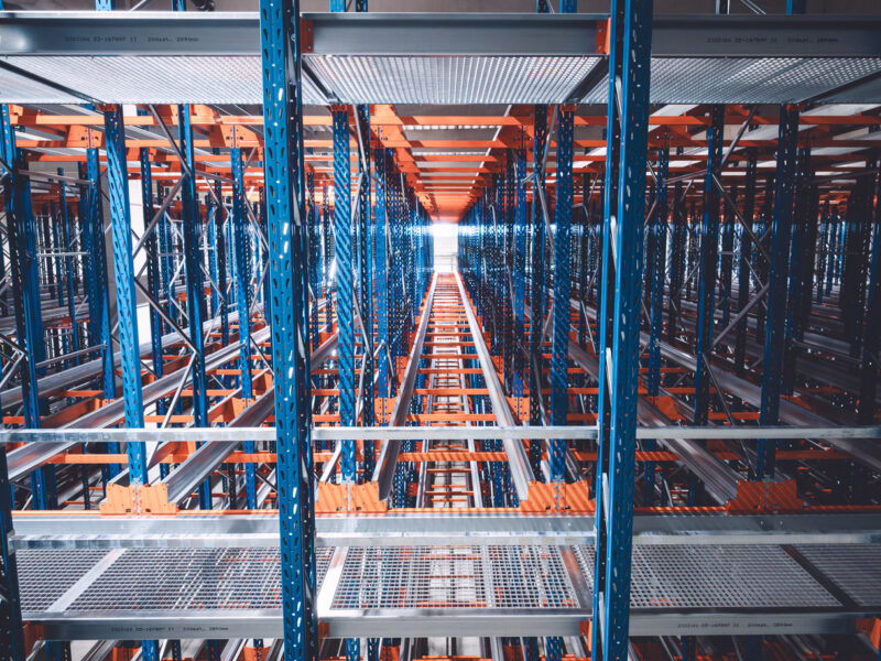 Tunel w regałach Pallet Shuttle